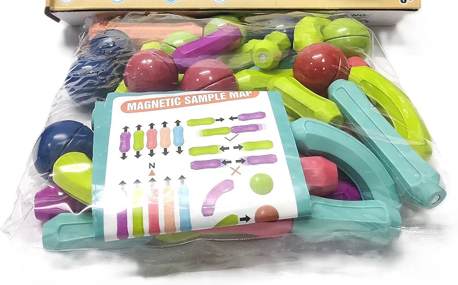 Colorful Magnetic Sticks and Balls Sets Learning Creative Educational Stacking Toys 3D Construction Building Blocks Magnet Toys for Kids