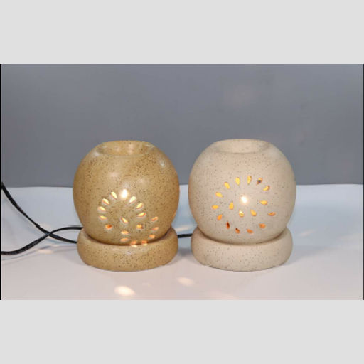 Handicrafts Electric Aroma Oil Ceramic Diffuser Burner in Ball Shape with Electric Bulb and Oil
