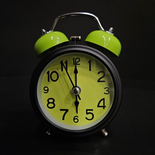 Vintage Look Mini Round Dial Twin Bell Table Alarm Clock with Night LED Light
