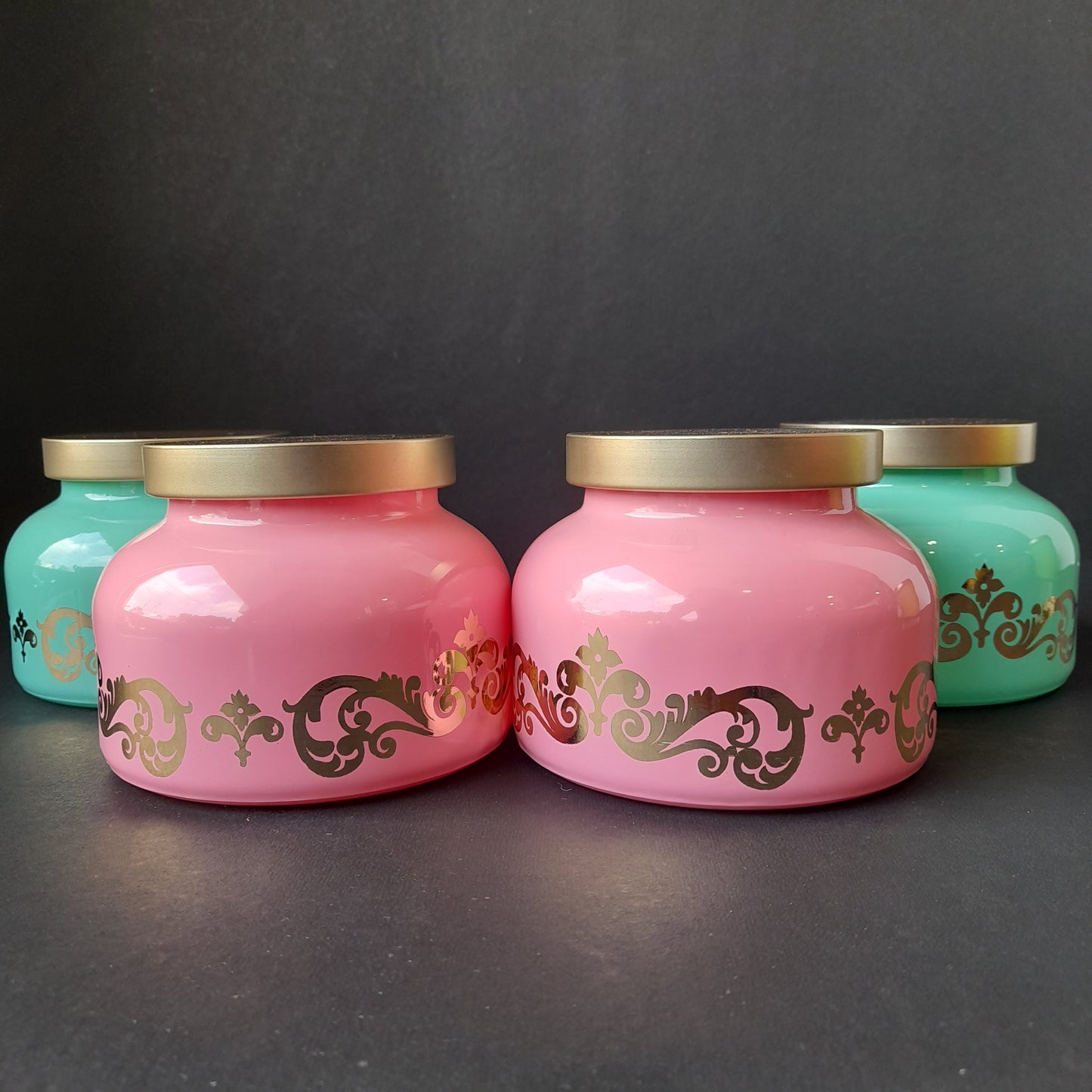 Storage Jar with Metallic Lid 2pieces