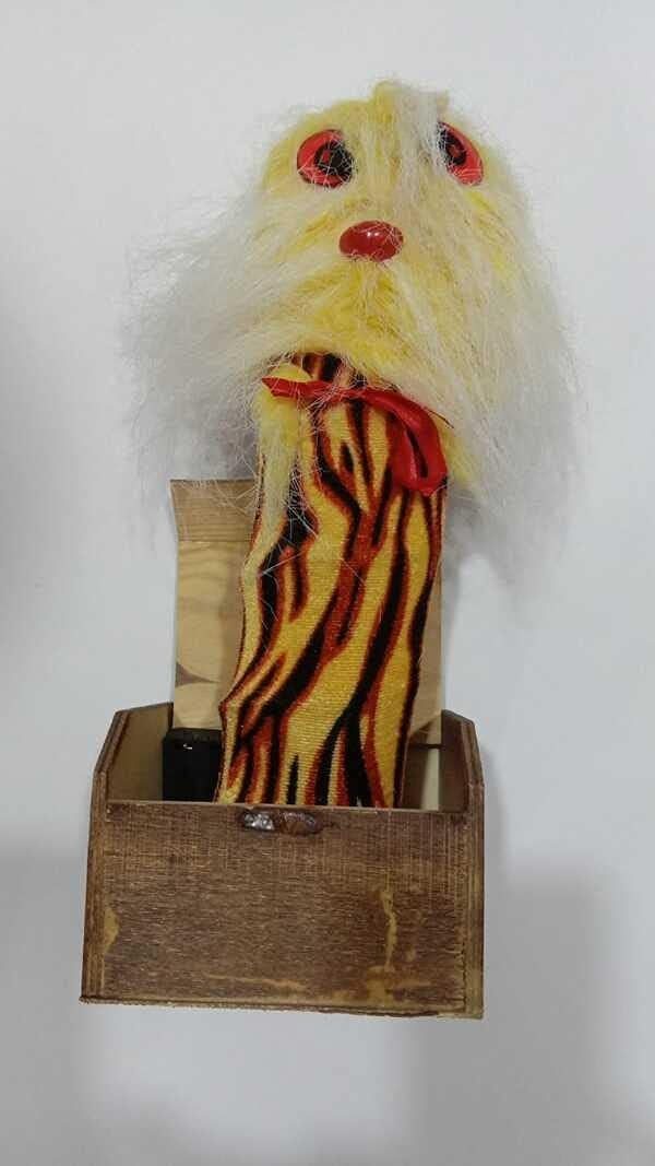 Halloween Prank Toy Wooden Scary Box Funy Horror Trick Electric Voice Activated Joke Toy