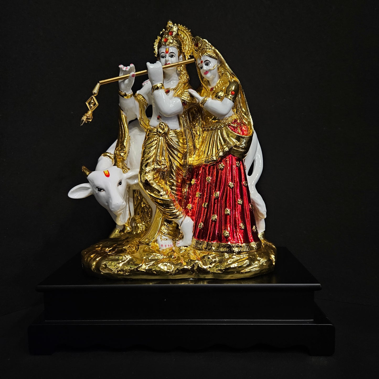 Decorative Gold plated radha Krishna Idol showpiece