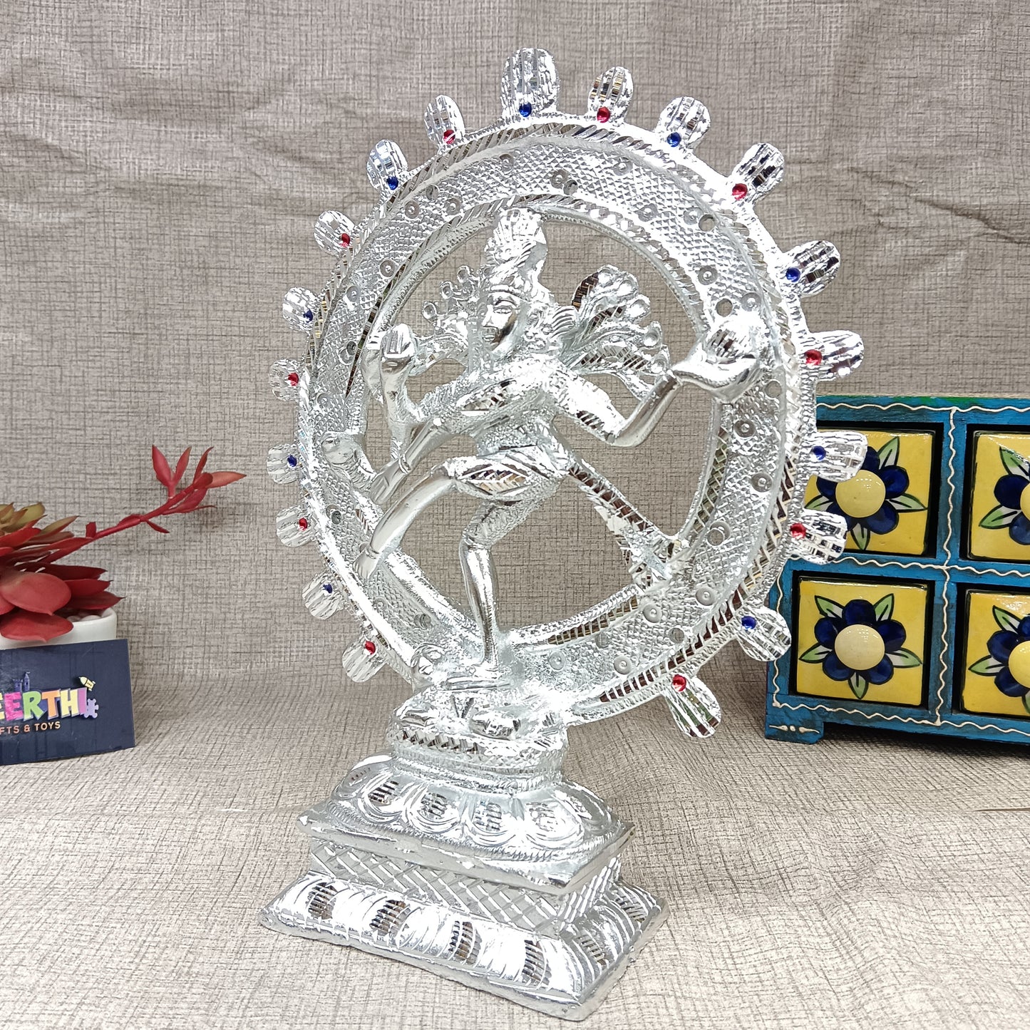 Natraj German silver idol