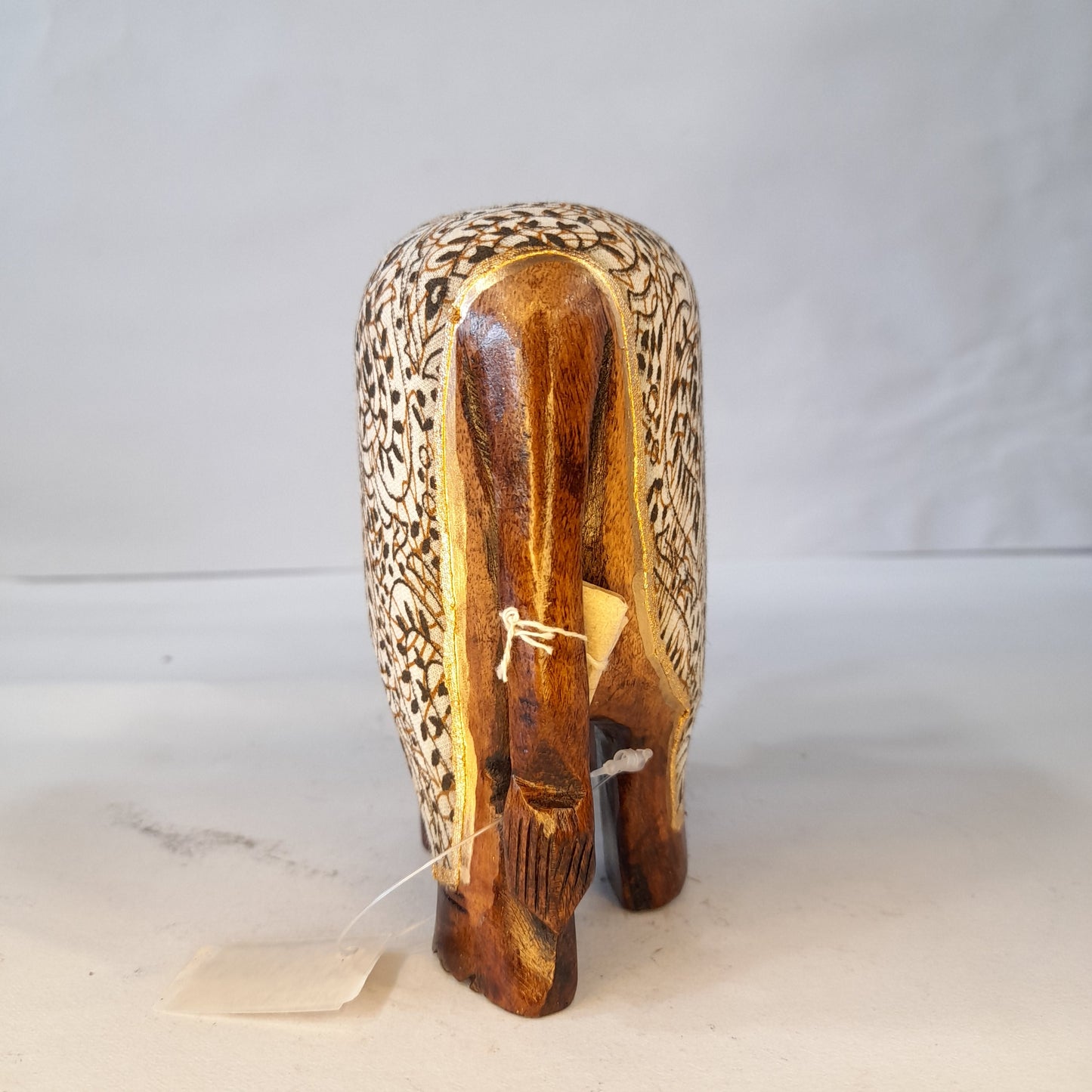 Wooden Camel Black & White Painted