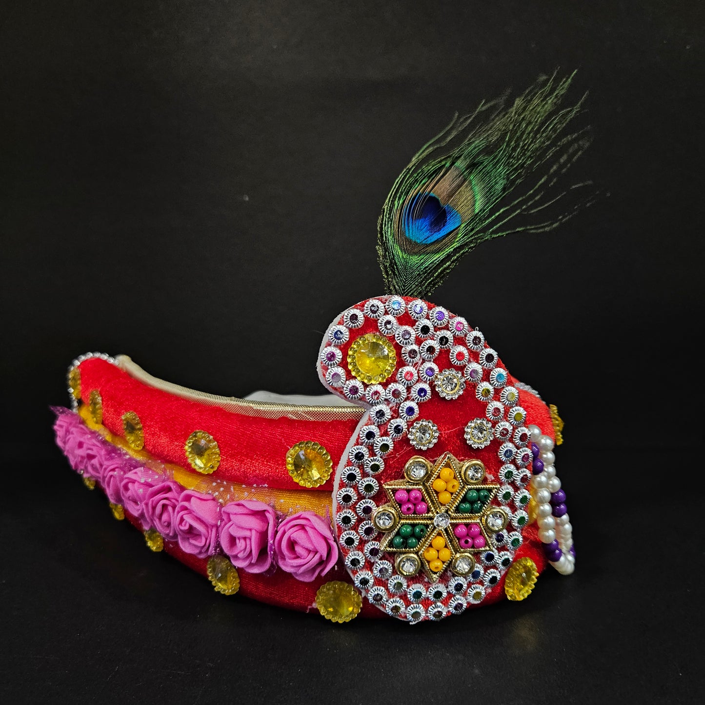 Crown with peacock feather Krishna