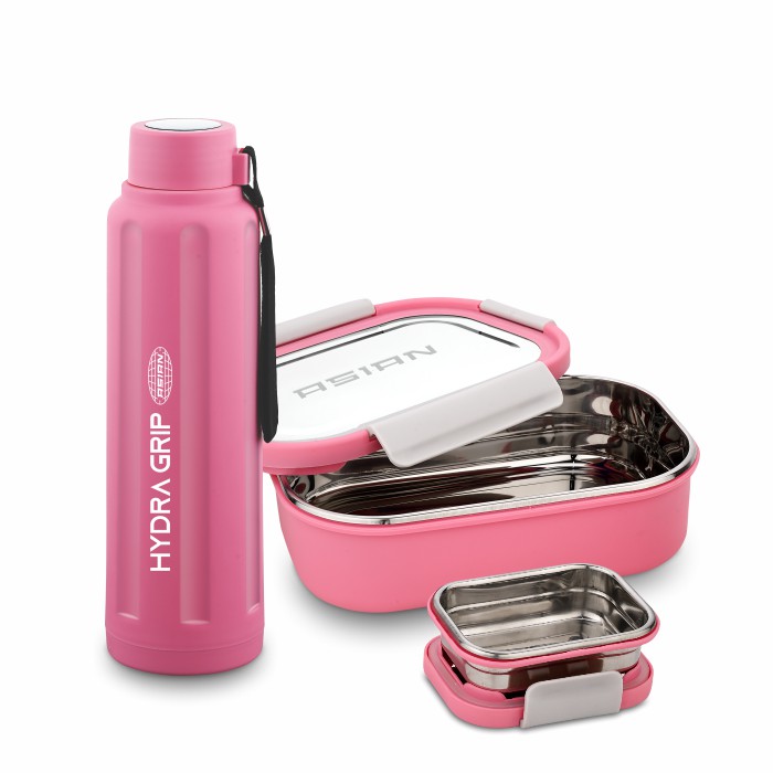Hydro Bite Combo Snack pack Lunch Box(850 ml),Mini box(150 ml)+Hydra Grip Bottle(700),Lunch Box Set Combo, Back to School Rajahmundry , Airtight, Leakproof