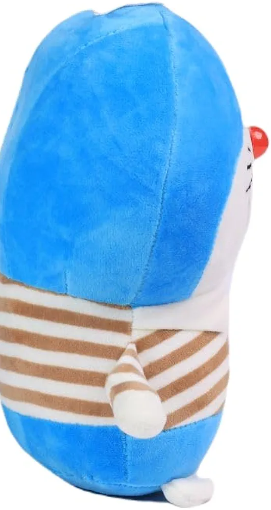 Doremon plush super soft toy is blue and white with a red nose, characteristic of Doraemon.