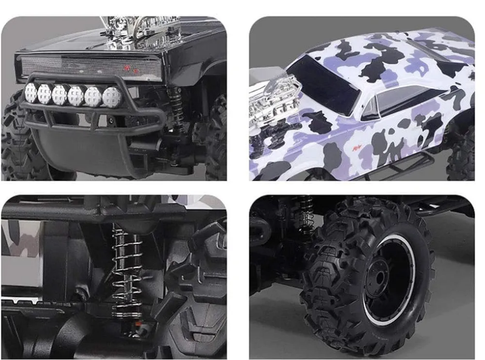 RC Sand monster make chariots in the sand short-coures off road race truck. Deduce the beauty of the natural science and technology