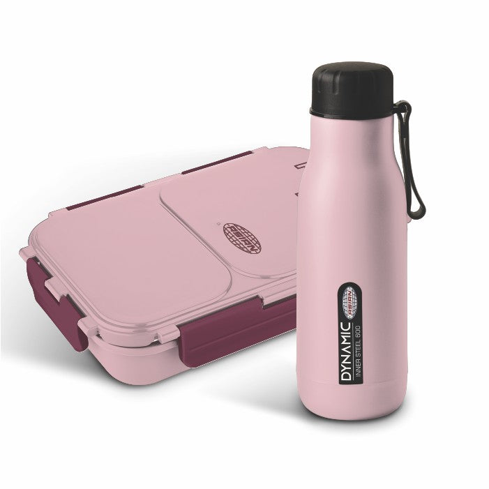 Asian Little Feast 2 Fusion Bite Executive 2 Lunch box 650 ml+Dynamic Insulated Water Bottle 600 ml BPA Free Food Grade Perfect for School Kids