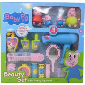Peppa Pig Baby Family set with House Furniture and beauty kit Toy Set for kids Birthday Gift for Girls