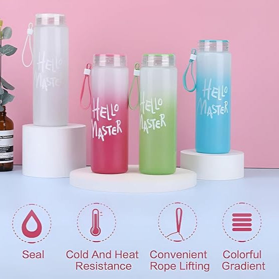 Hello Master Glass Water Bottle Reusable Elegant Bottles perfect for return gifting purpose