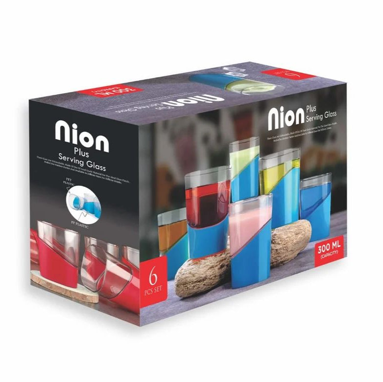 Nion 6pc Set Glasses, Capacity upto:300ml perfect for return gifting purpose