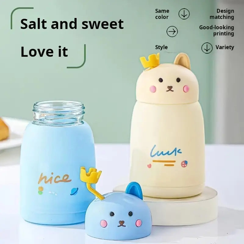 Glass Bottle Cat With Crown cute bottle perfect for return gifting purpose