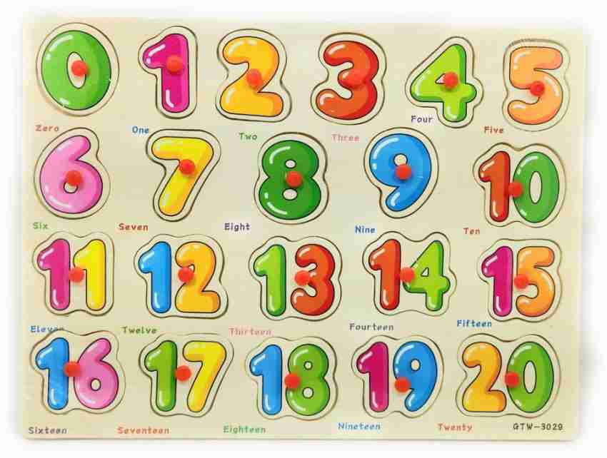 Numerical Wooden Peg Puzzle Board for Kids Brain Development And Learning