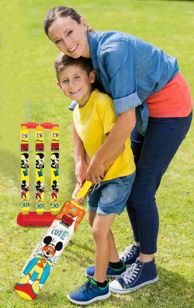 Cricket Set with Stump and Ball Kit Mickey Mouse Cricket Set for kids