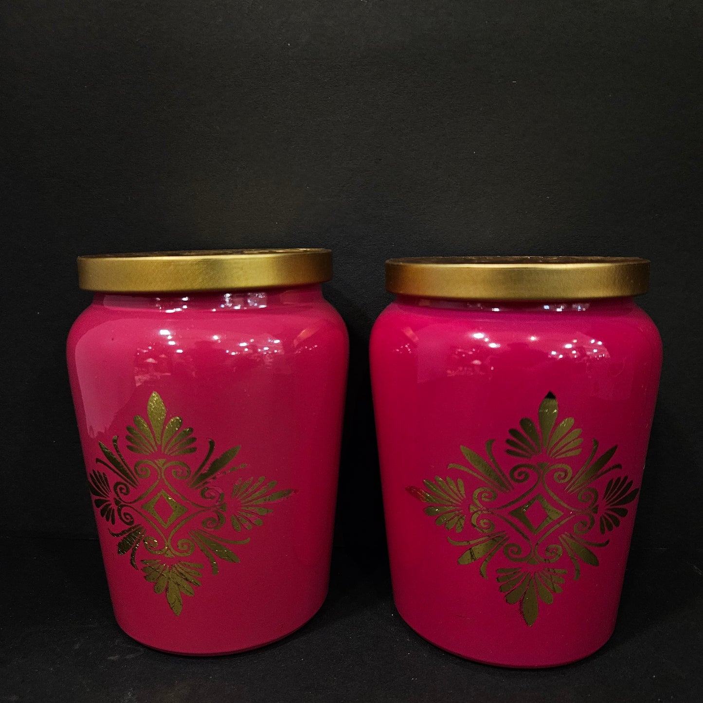 Shelly Glassware Rolexx glass Desginer 2pieces Jar with lid