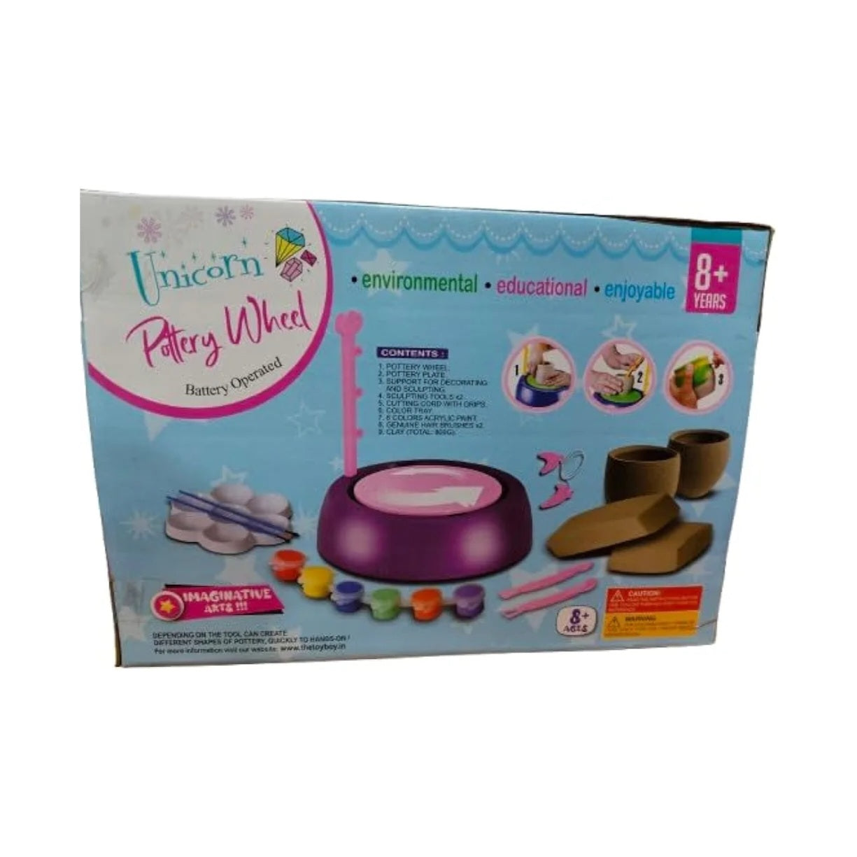 Pottery Wheel Kit for Kids – Clay Art Craft Toy Set with Wheel, Tools & Clay – DIY Pottery Wheel for Boys & Girls Ages 8+ – Educational & Creative Hands-On Activity – Arts & Crafts Gift