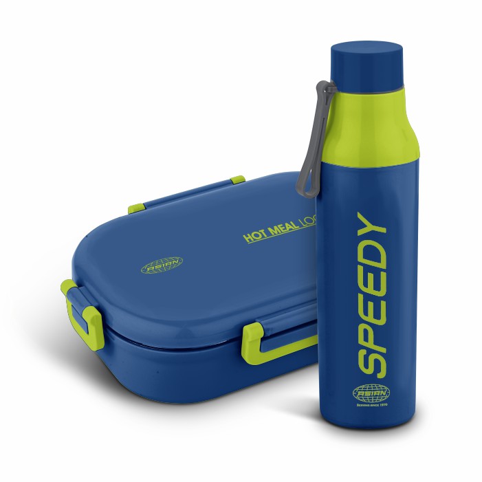Asian power meal Duo hot meal Locker executive 600ml & challenger Water Bottle 600ml
