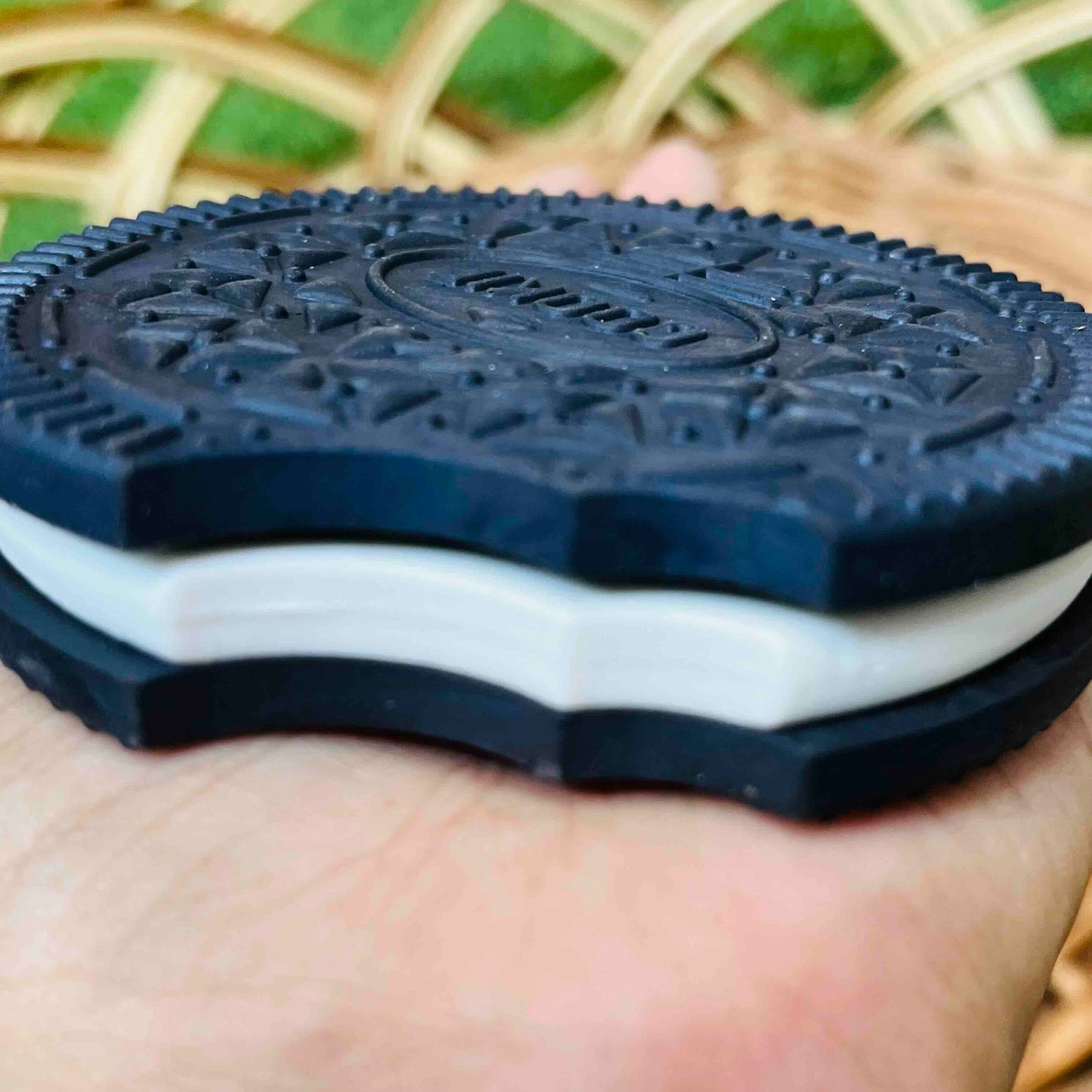 Black & white big size cookie inedible eraser for Kids