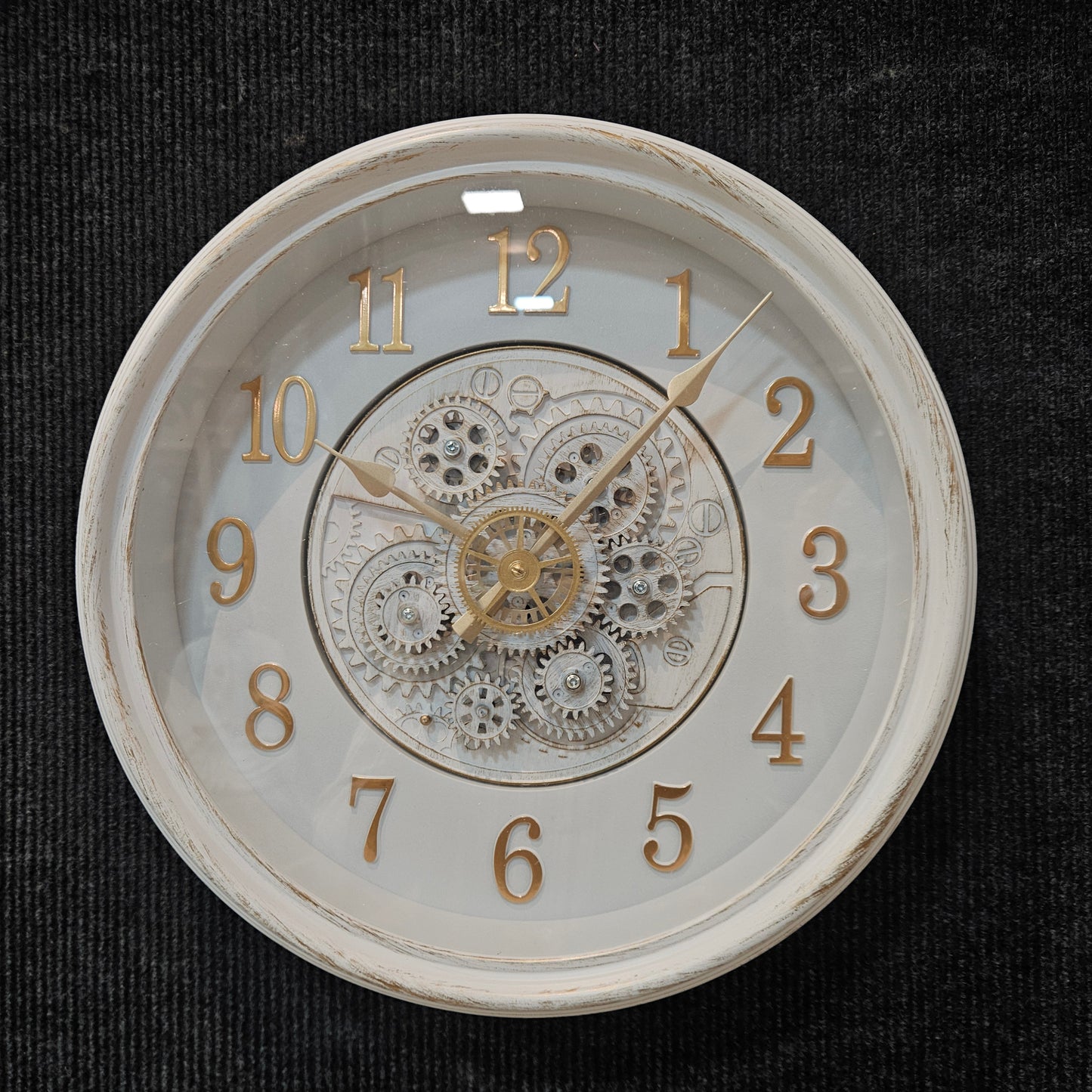 Vintage Oversized Modern Large Wall Clock with Moving Gears Steampunk Clocks
