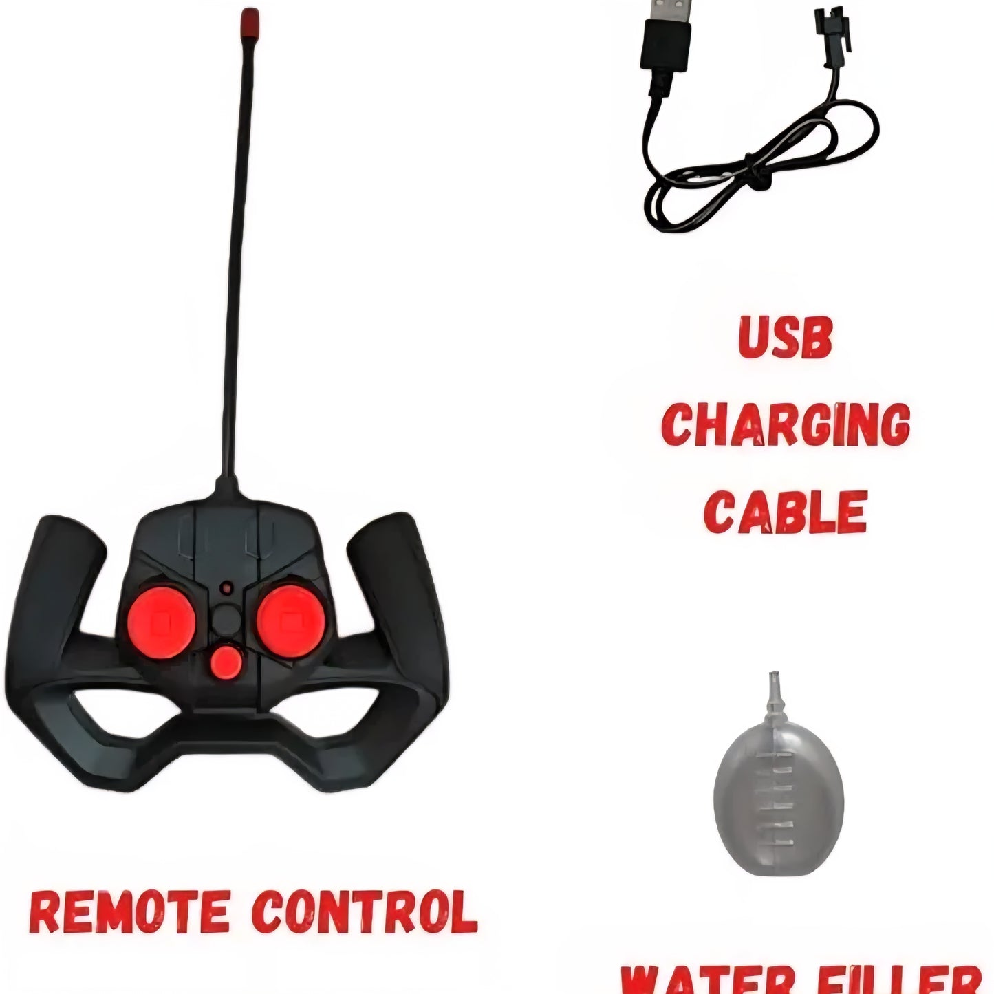 Spray 3D Smoke Rc Car with Lights & USB charging cable C type pin