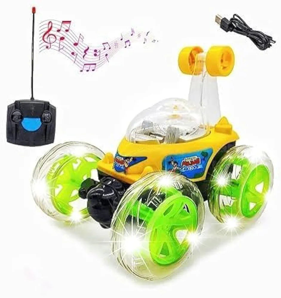 Remote Control 360° Degree Stunt Rotational/Stunt/Dancing/Musical/Dancing / 3D Light Rechargeable Toy for Kids SKU-Stunt