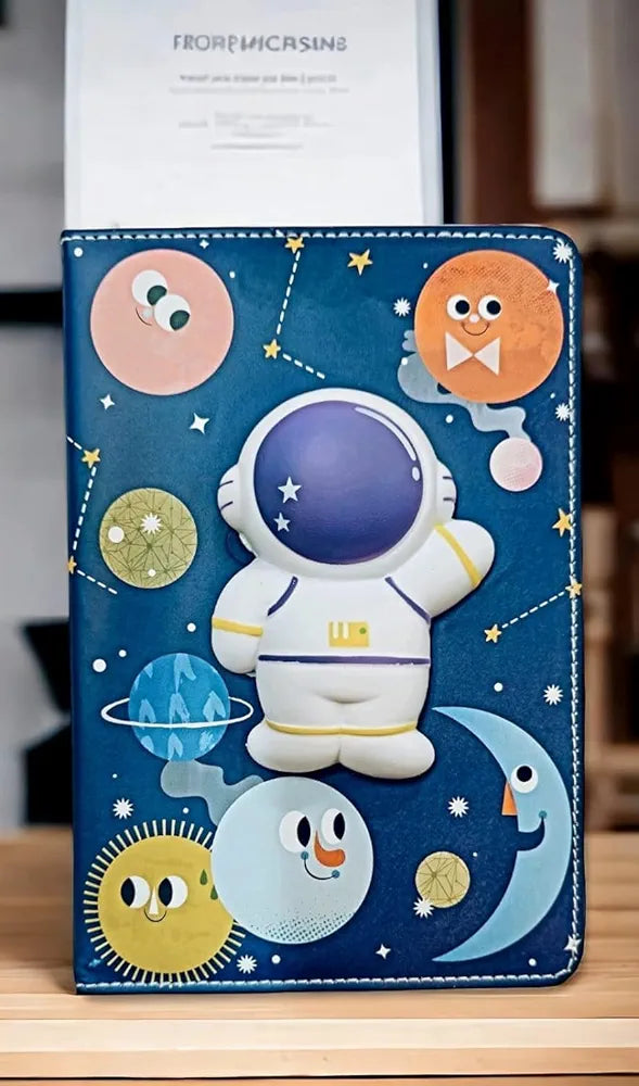 Astronaut Skoolster 3D Squishy Character Notebook/Journal/Diary: It features a 3D squishy dinosaur character on the cover.The notebook has 100 single-ruled pages