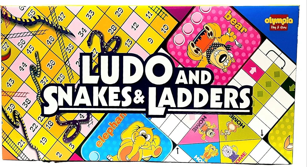 Classic Ludo & Snakes and Ladders Classic Board Game mini Family Fun and Party Game for Kids/Children