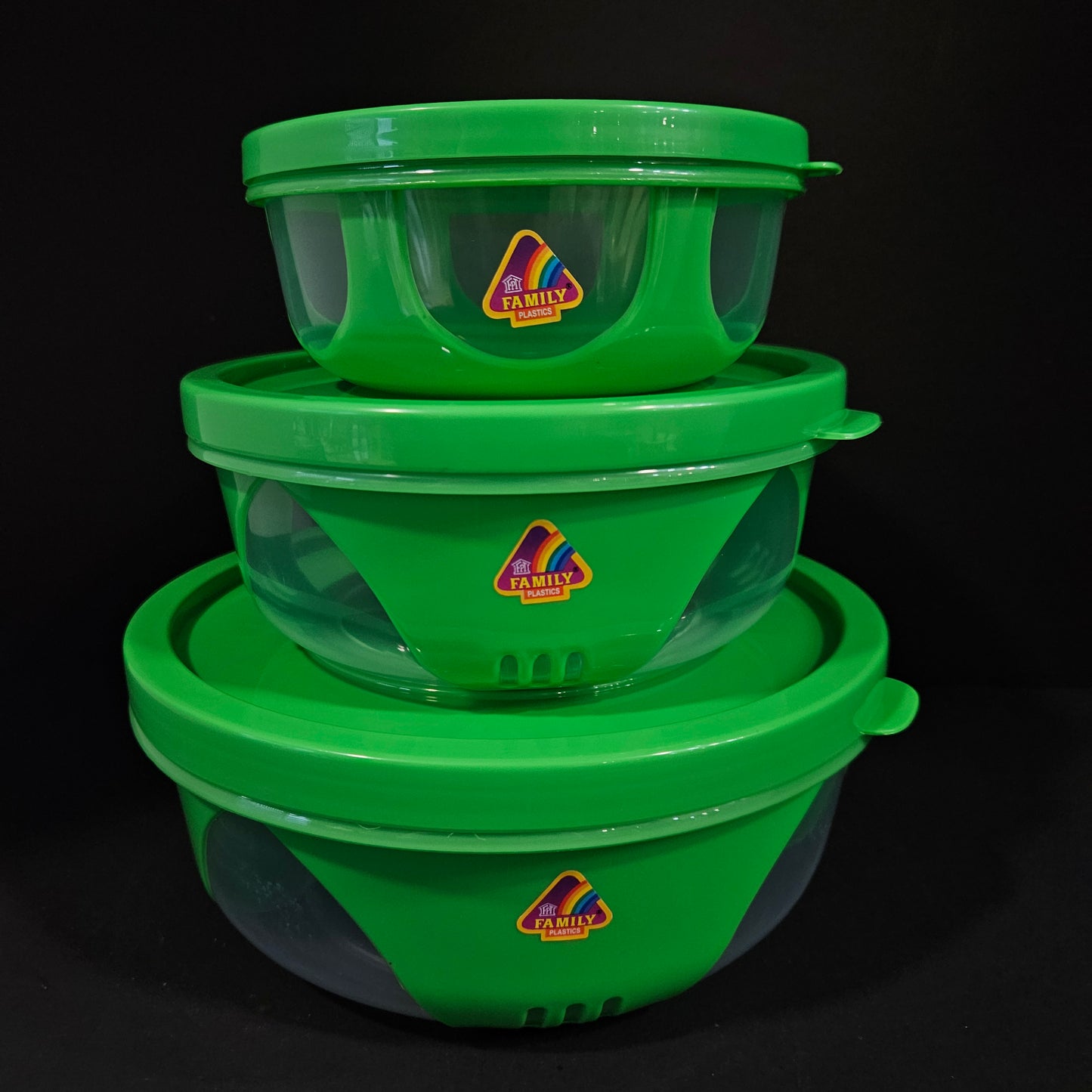 Family Plastics Kiwi Fabulous Food Containers to Store Smarter Bpa free 3 piece set storage container for Return gifting purpose