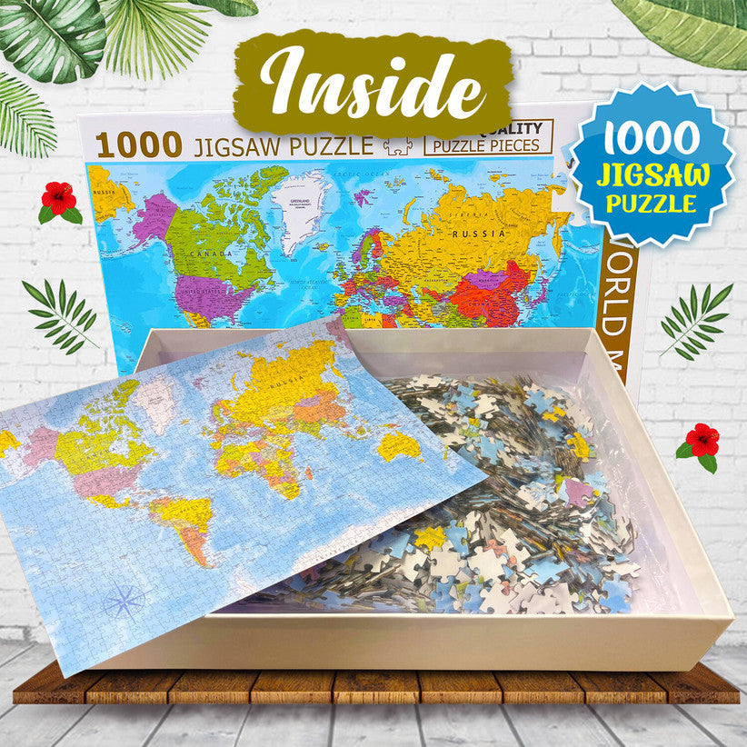 1000 Pcs Jigsaw Puzzle World Map
