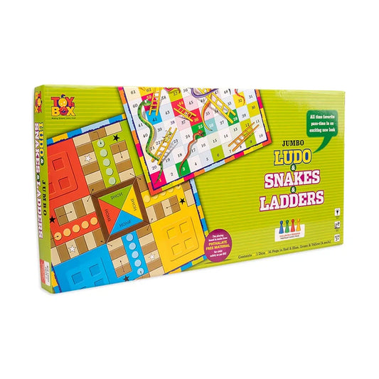 Ludo and Snakes & Ladders Jumbo Classic Board Game to Play with Kids and Adults