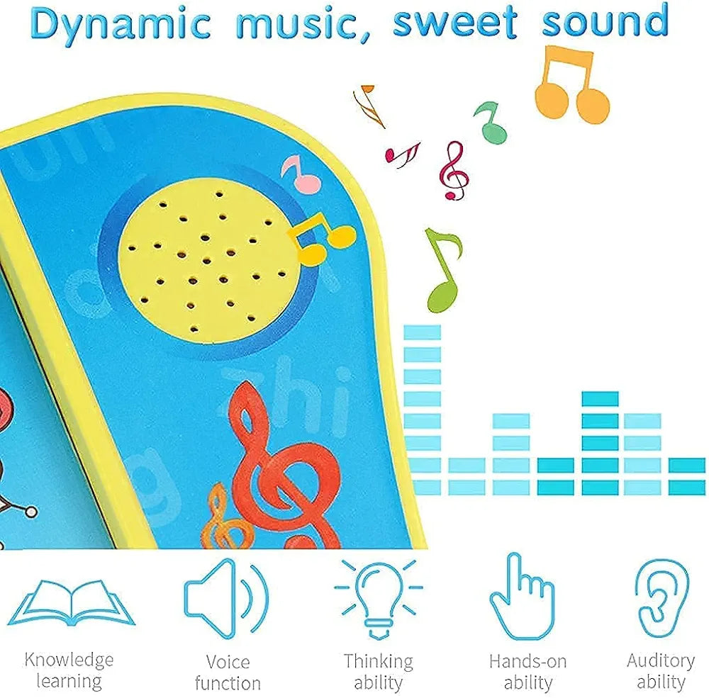 Study Book Intellectual Learning" is an educational toy designed for children ages 3 and up. It focuses on phonetic learning and includes a variety of topics to engage young learners.