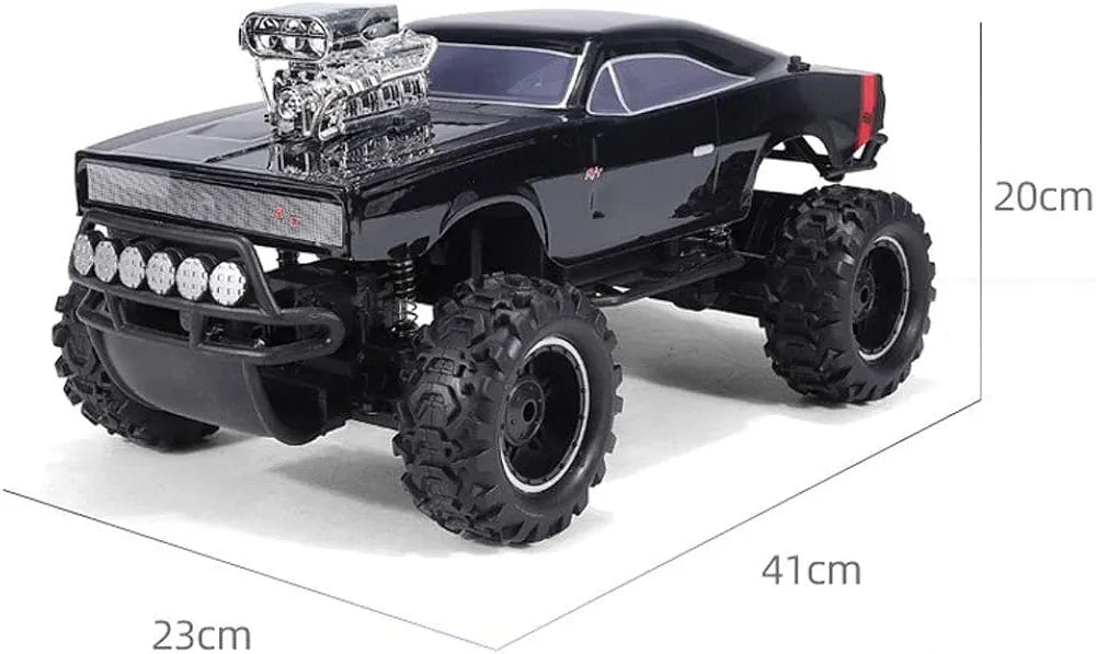RC Sand monster make chariots in the sand short-coures off road race truck. Deduce the beauty of the natural science and technology
