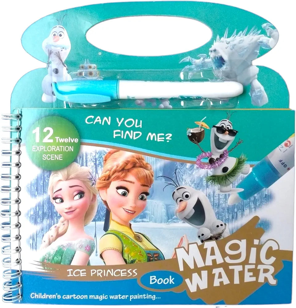 Caught Trendy Magic Paint with Water Coloring Books for Toddler, Reusable Water Reveal Activity Books Learning and Educational Toy for Kid.
