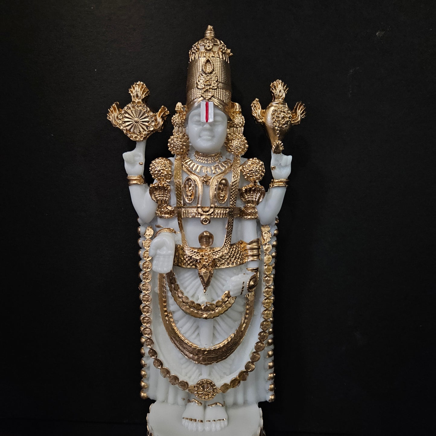 Lord Venkateshwara Idol Gold and white colored Statue for Home & Pooja room