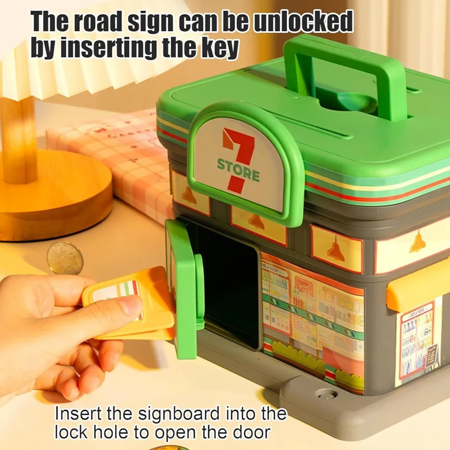 ATM Piggy Bank for Boys Girls, Mini ATM Coin Bank Money Saving Box with Password, Kids Safe Money for Adults Gift Toy Bank for Kids
