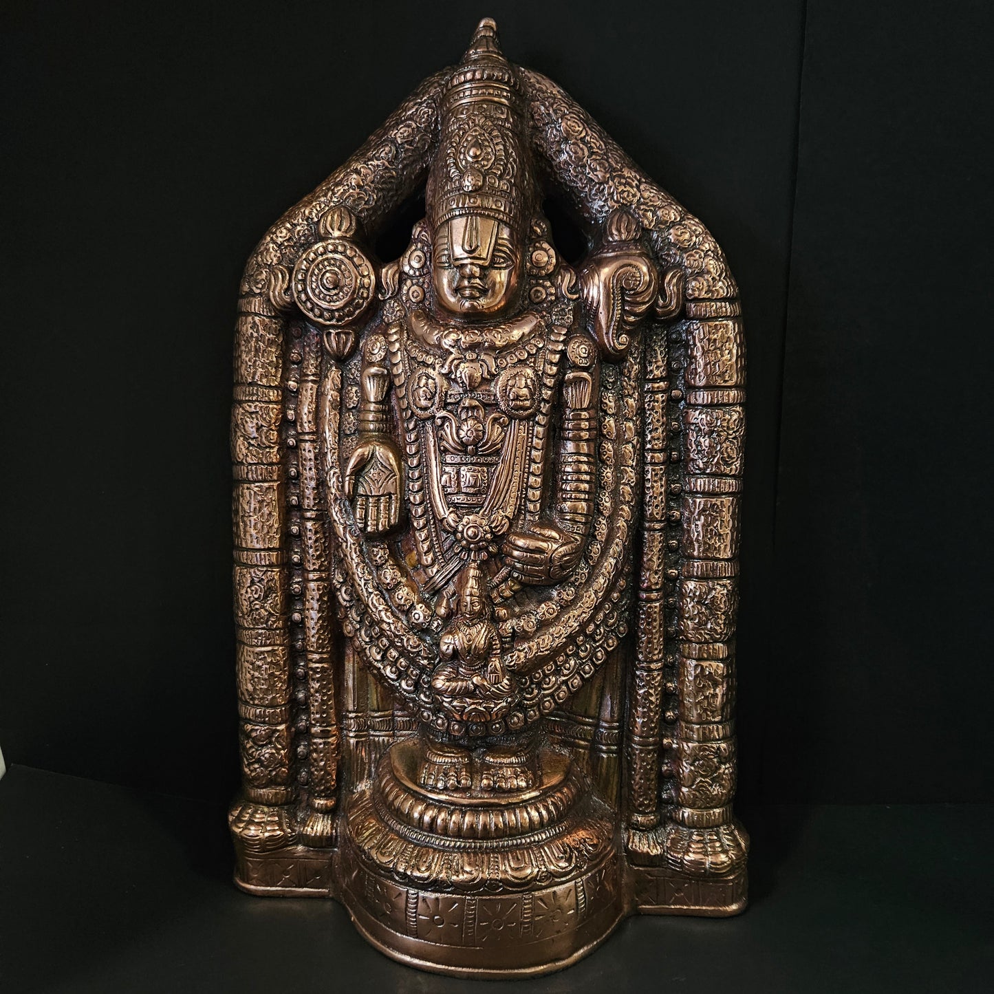 Tirupati Balaji Sri Venkateswara Srinivasa Swamy Copper Statue Idol for Pooja Room,Office,Gifting and Home Decorative Show Piece
