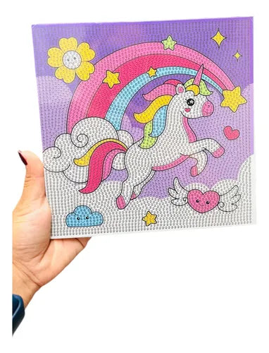 Diamond Painting for Kids Full Drill Painting by Number Kits for Beginners -DIY Mosaic Making Arts Crafts with Frame