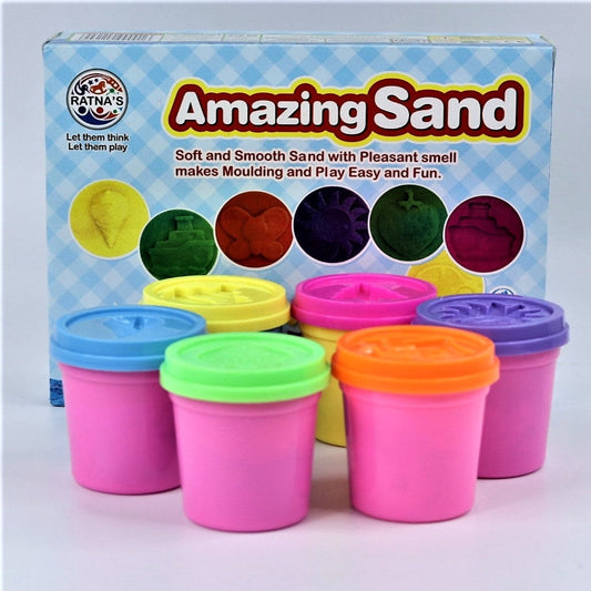 Ratna's Amazing Different Colored Sands with Moulds for Kids
