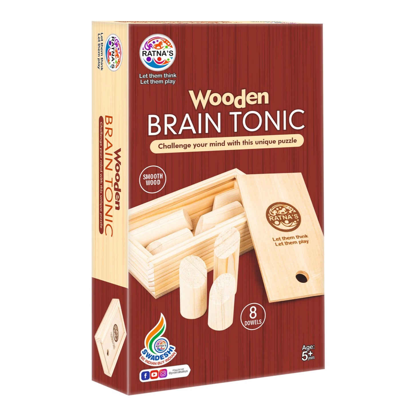 Ratna's Wooden Brain Tonic challenge your mind with this unique Puzzle