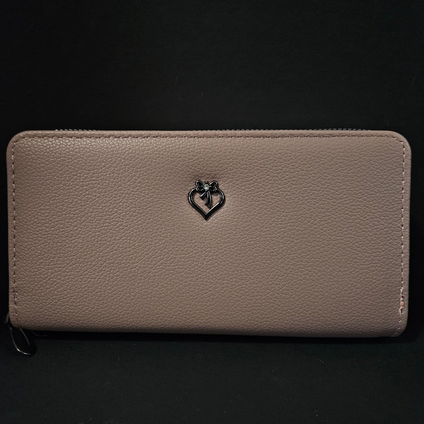Leather Thin Slim Wallets for Women Wallet for Women with Double Zipper