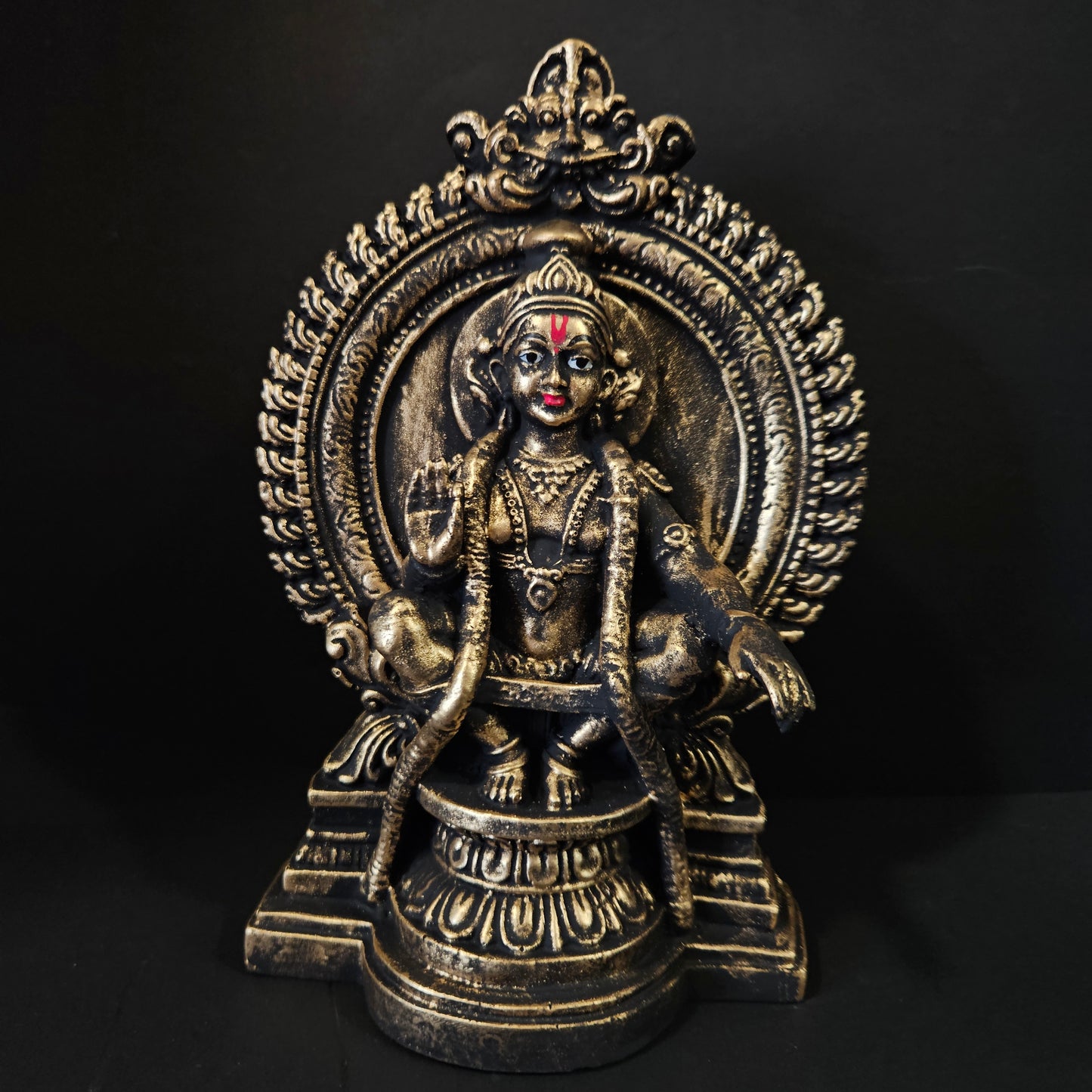 Swamy Sri Ayyappan Hari Hara Sudhan Statue Idol for Car Dash Board, Pooja Room,Office Table and Gifting Figurine