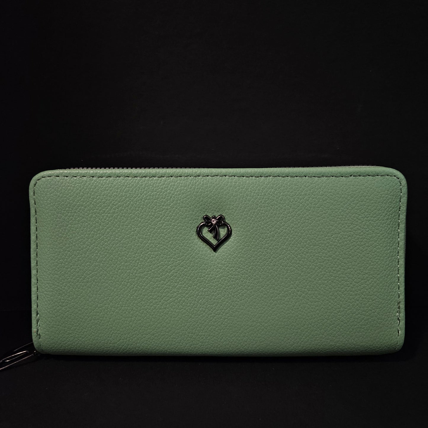 Leather Thin Slim Wallets for Women Wallet for Women with Double Zipper