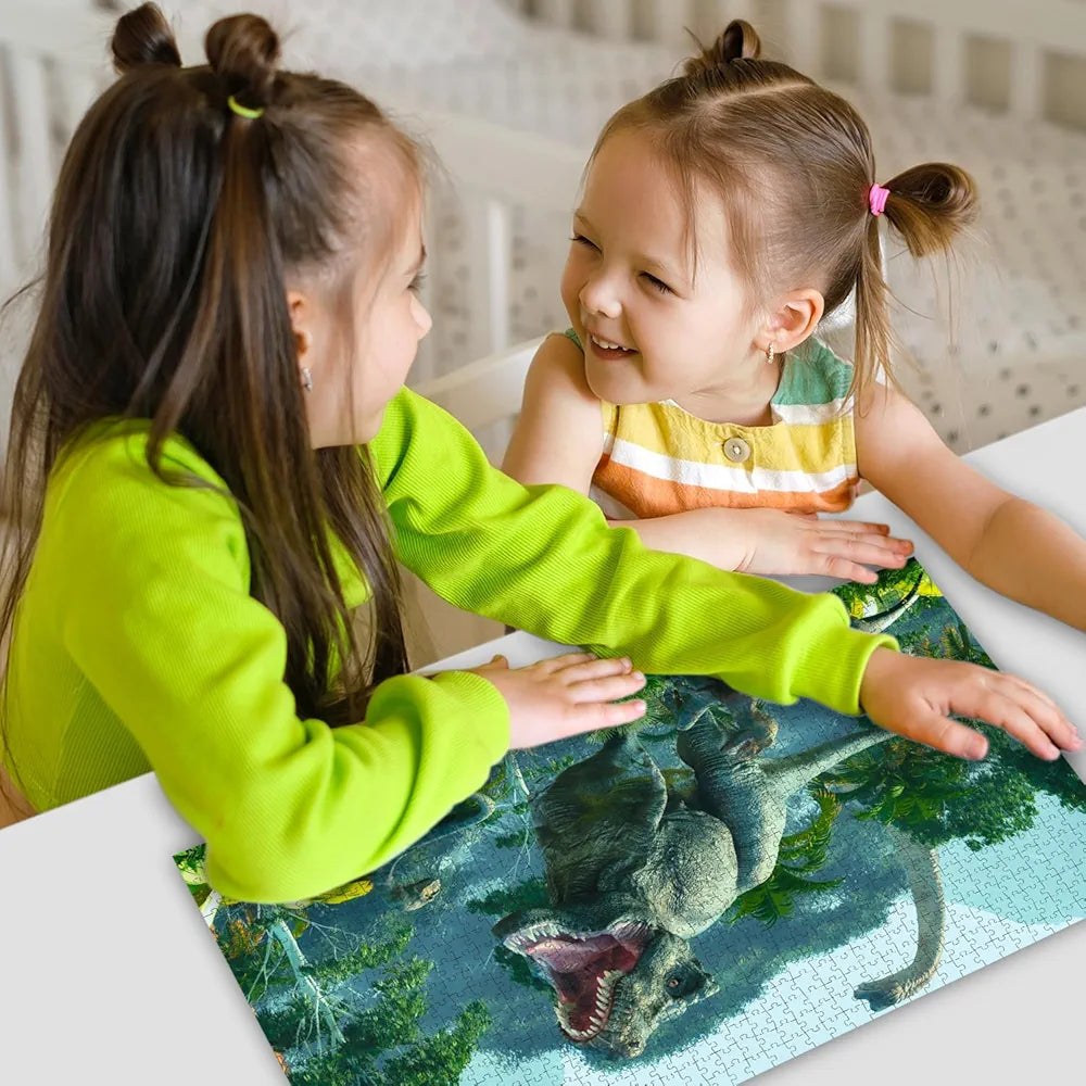 Dinosaurs Puzzle Box – 1000 Piece Jigsaw Puzzle | Prehistoric Adventure Brain Game | Educational Gift for Kids and Dinosaur Lovers