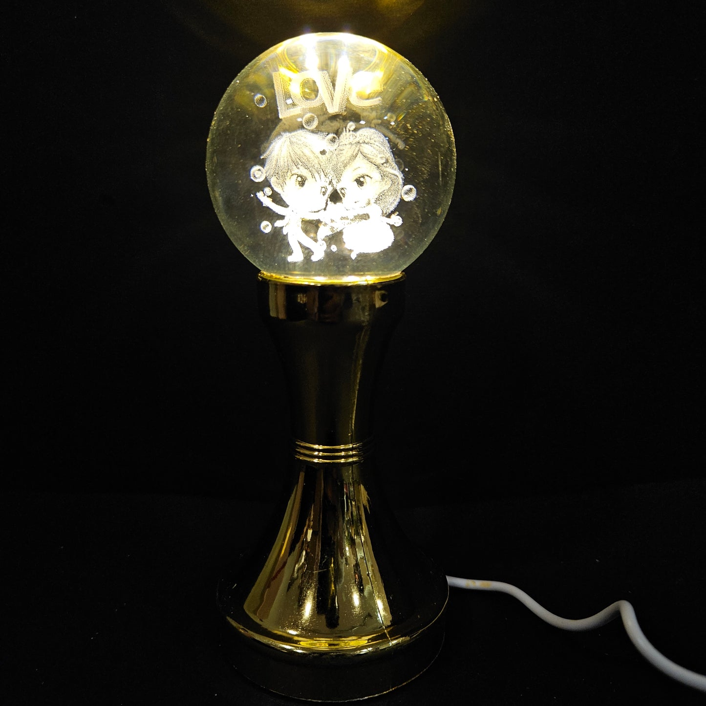 Crystal with Golden Stand for Positive and Prosperity for Home,Table & Office Decor