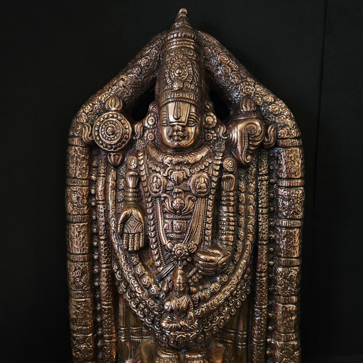 Tirupati Balaji Sri Venkateswara Srinivasa Swamy Copper Statue Idol for Pooja Room,Office,Gifting and Home Decorative Show Piece