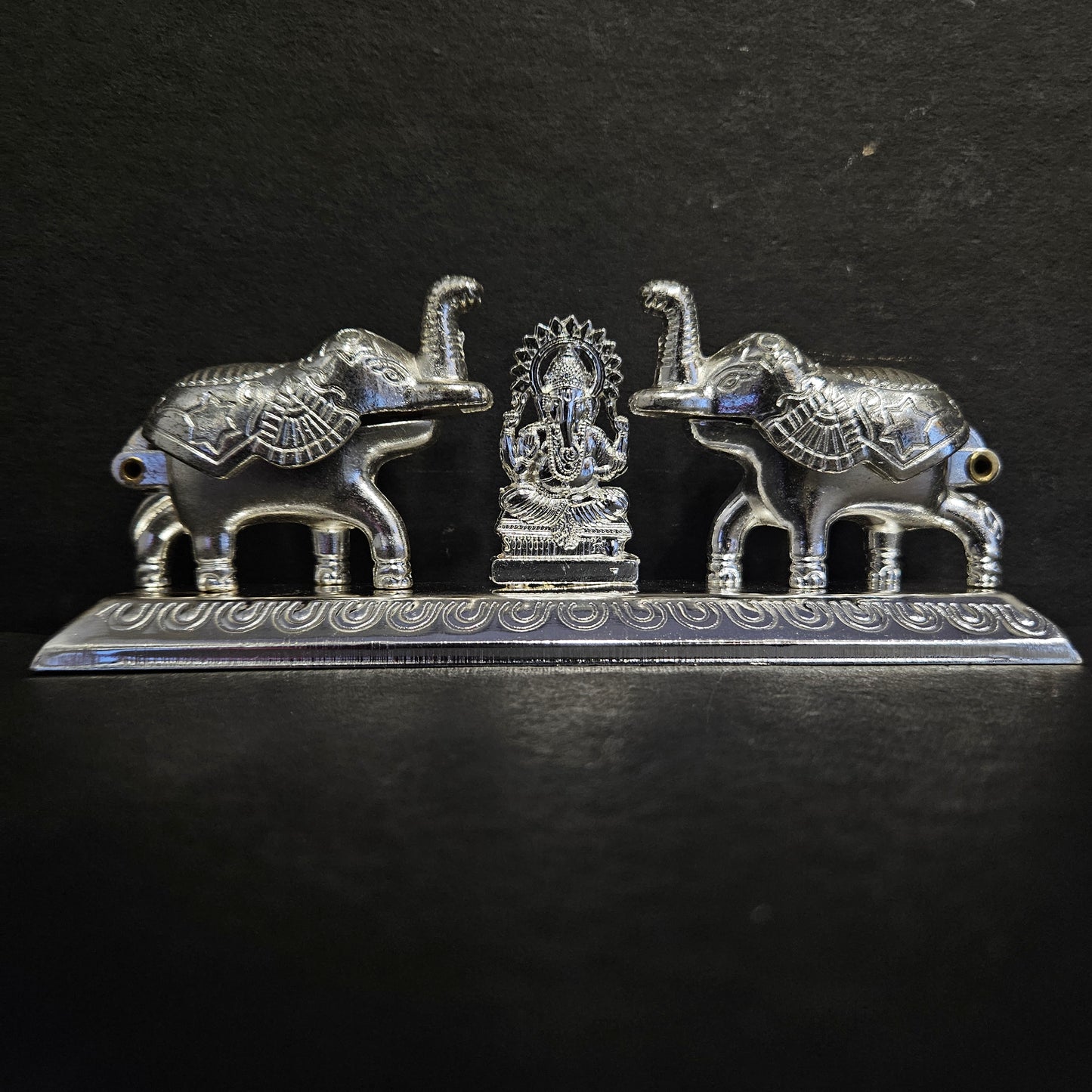 Haldi Kumkum Doupala, Roli Tikka Chawal-Akshat kumkum Holder in Elephants Shape with Maa Laxmi Idol