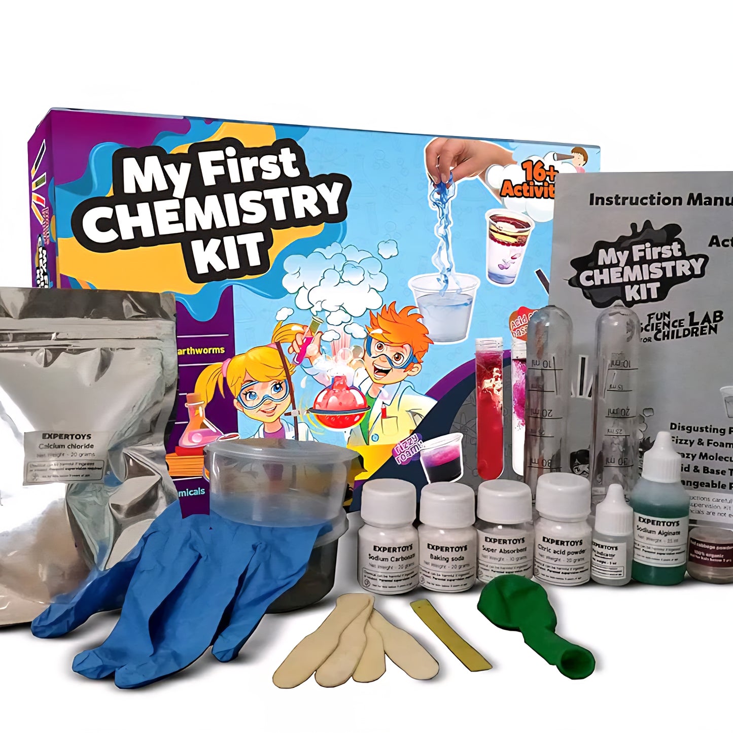Activity Chemistry kit for Kids. Setup Your own Chemistry lab and Perform Fun Experiments with Test Tubes. for Kids Above 8 Years | Made in India
