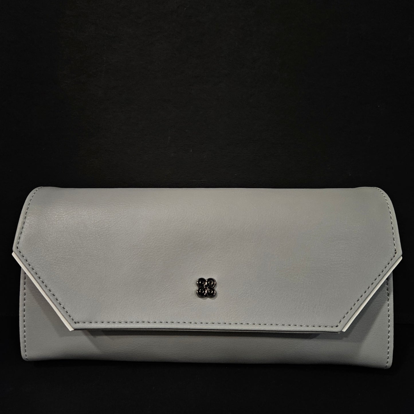 Leather Thin Slim Wallets for Women with magnetic Button