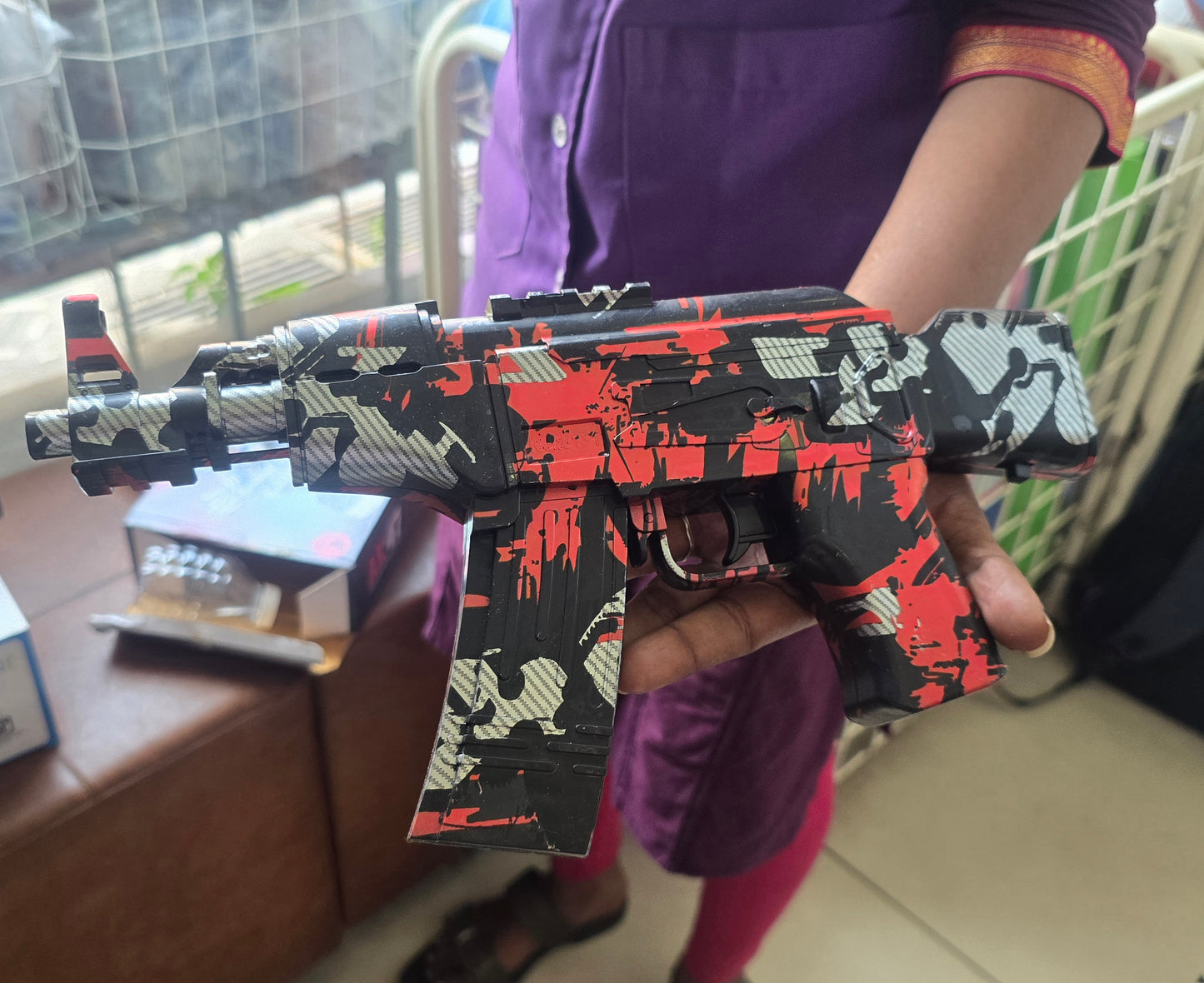 M16 Gel blaster Gun with light and smoke Efffect assorted Colour Keerthi toys rajahmundry